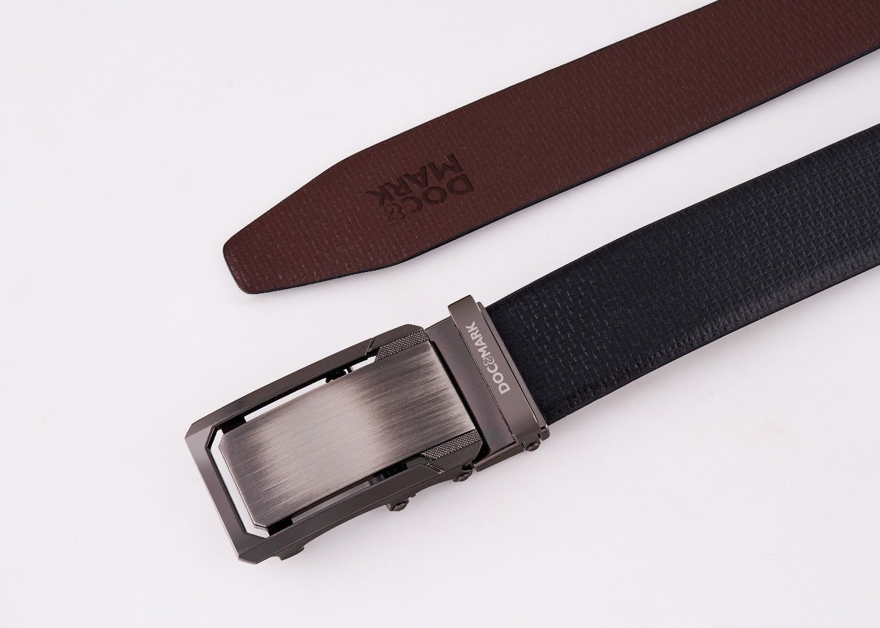 Auto Lock Reversible Leather Belt - Model AL100REV