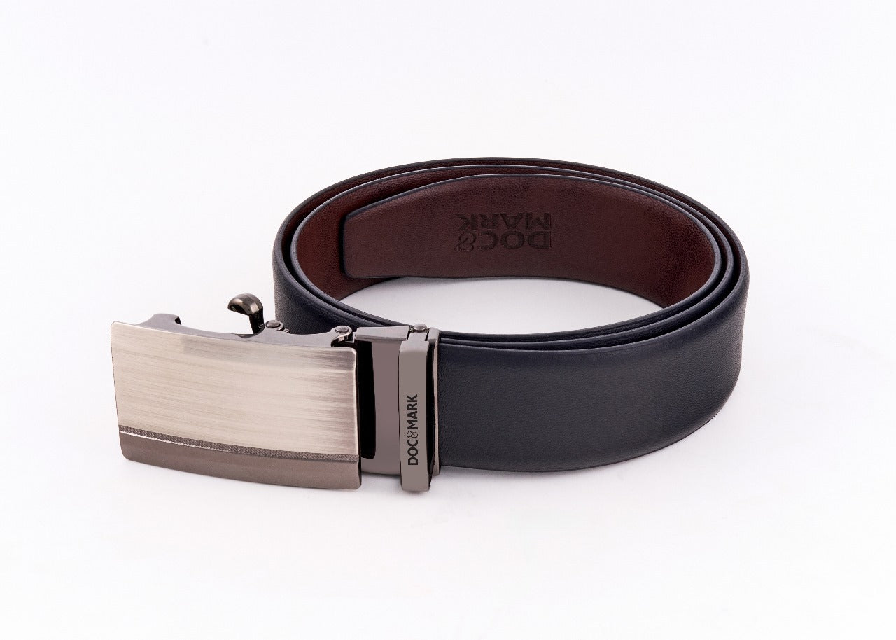 Auto Lock Reversible Leather Belt - AL16REV