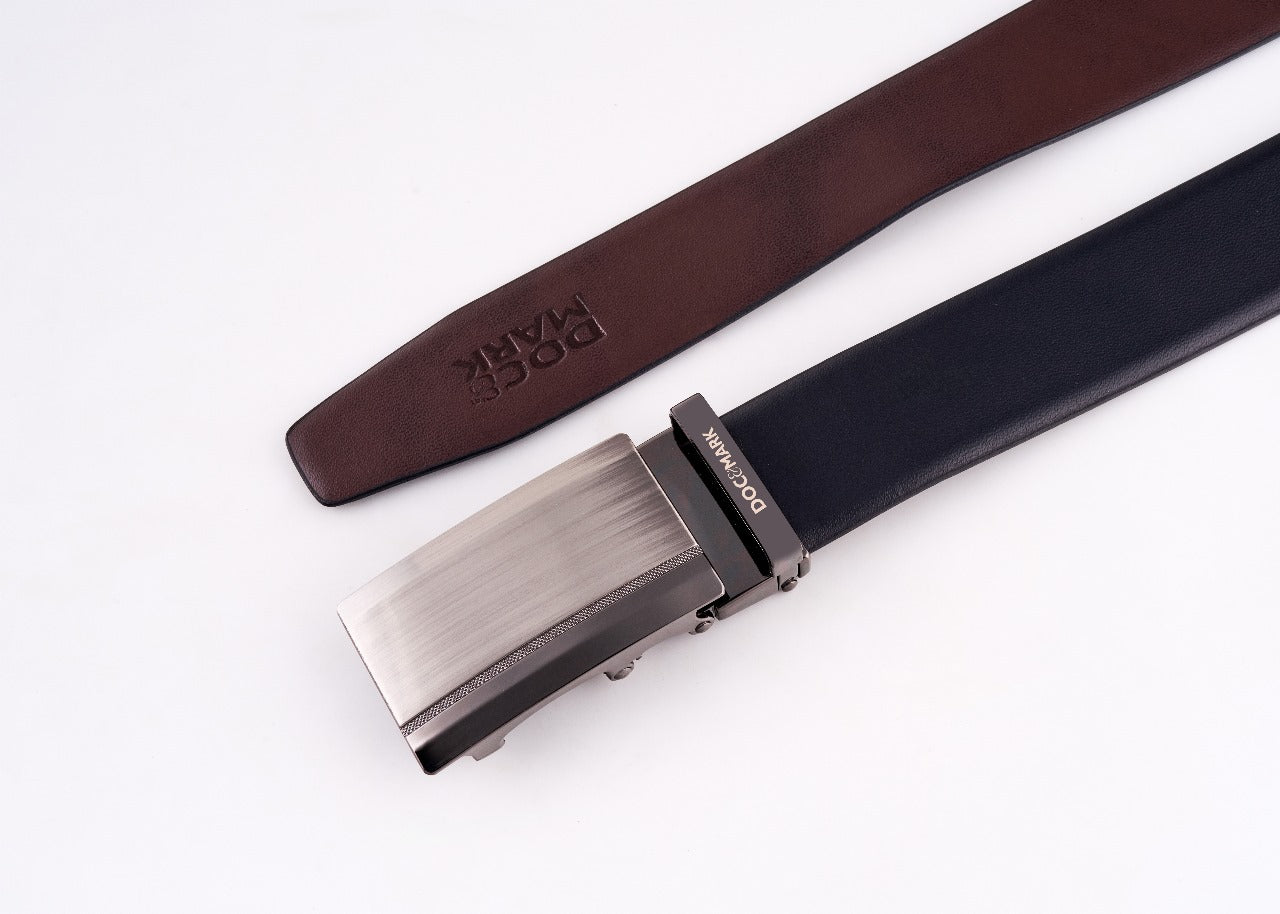 Auto Lock Reversible Leather Belt - AL16REV