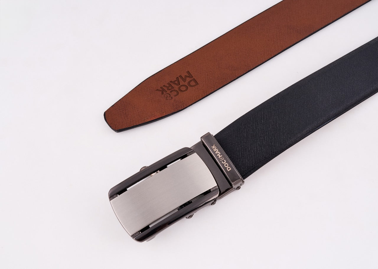 Auto Lock Reversible Leather Belt - AL104REV
