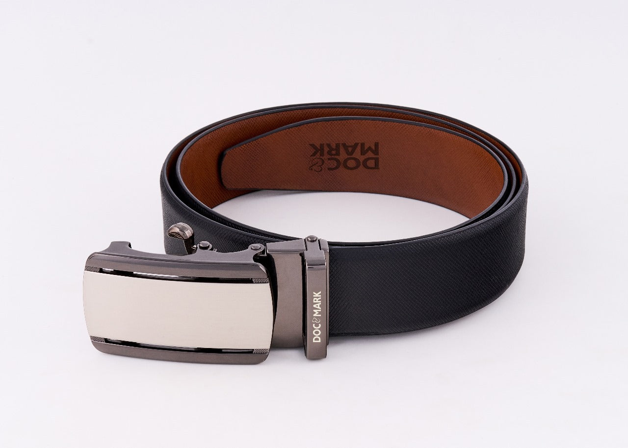 Auto Lock Reversible Leather Belt - AL104REV