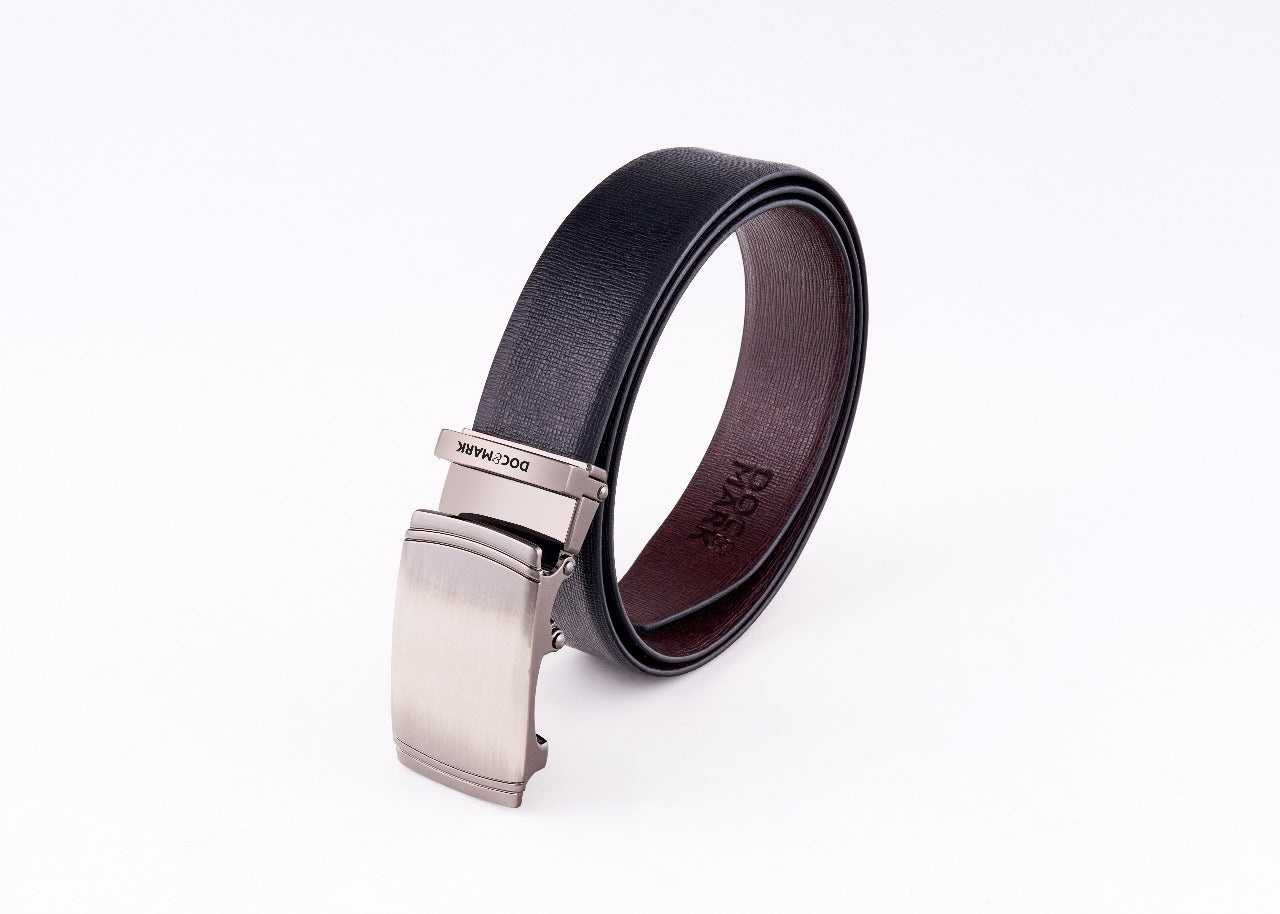 Auto Lock Reversible Leather Belt - AL106REV