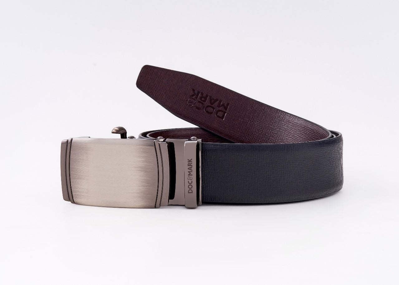 Auto Lock Reversible Leather Belt - AL106REV