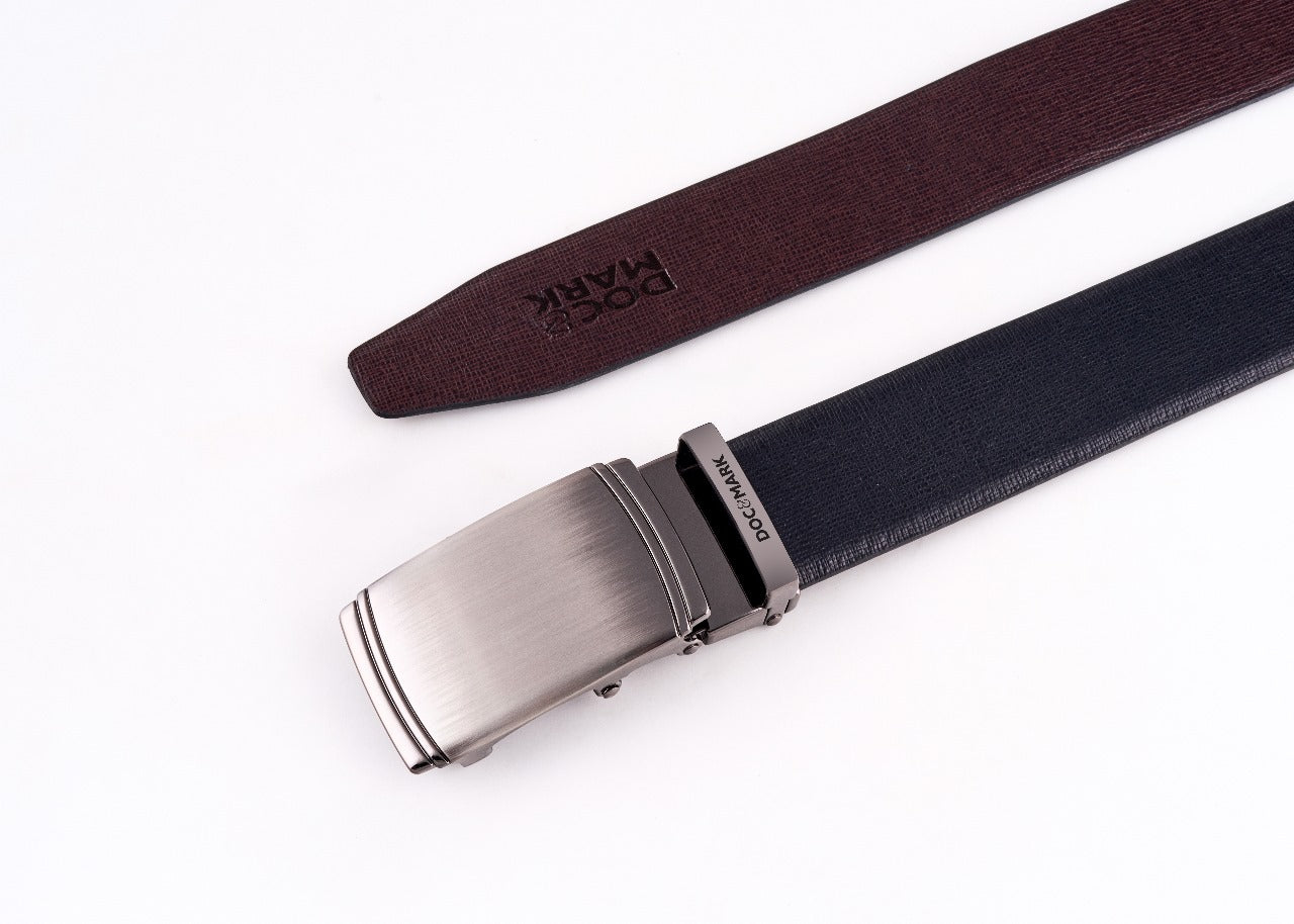 Auto Lock Reversible Leather Belt - AL106REV
