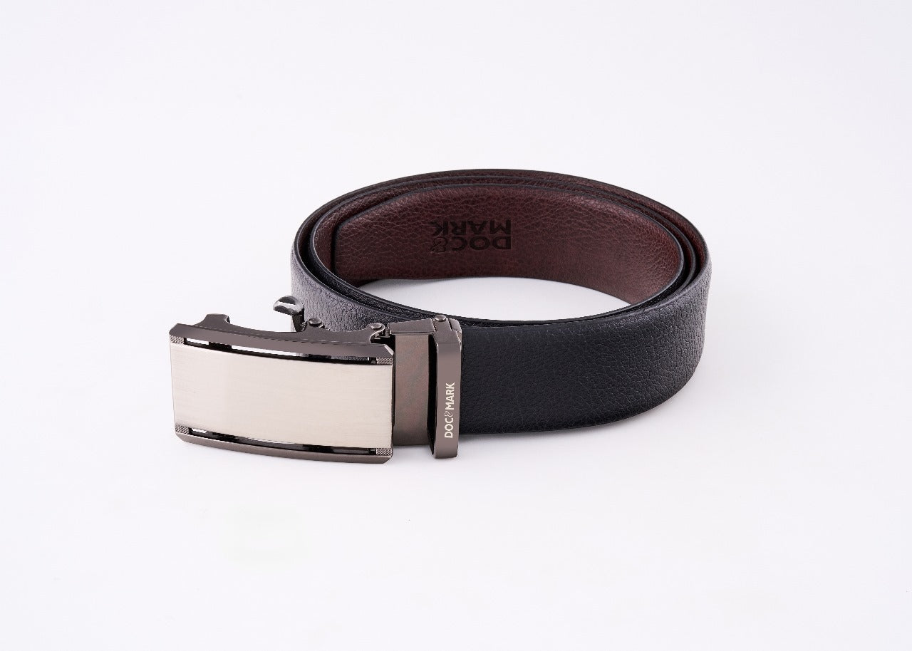 Auto Lock Reversible Leather Belt - AL110REV