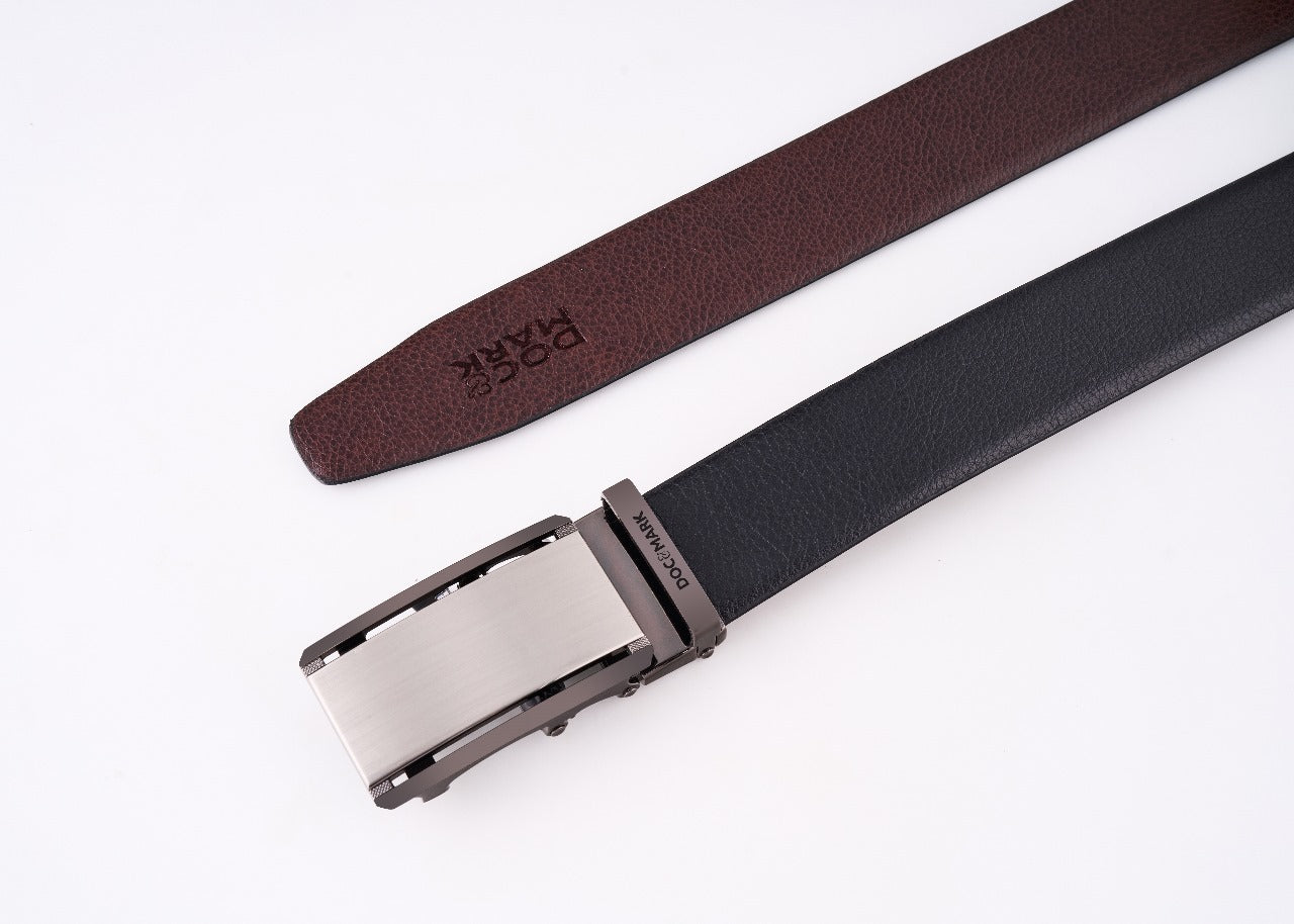 Auto Lock Reversible Leather Belt - AL110REV