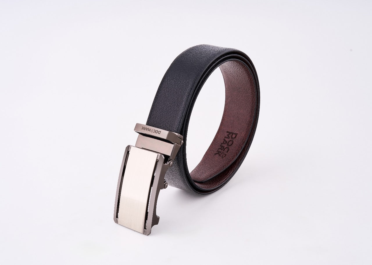 Auto Lock Reversible Leather Belt - AL110REV