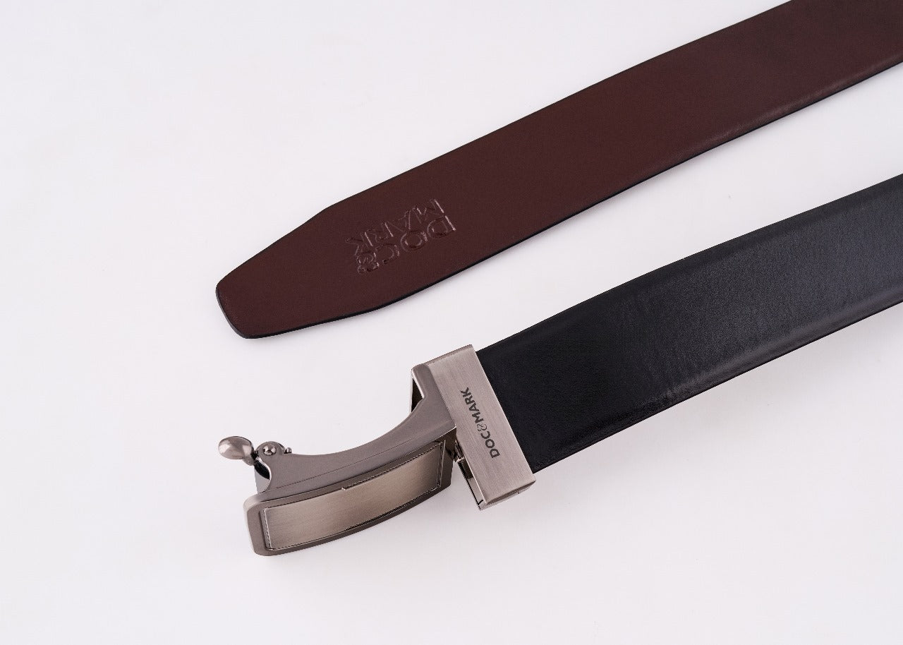 Premium Leather Men Auto Lock Turning Buckle Belt ALT71REV
