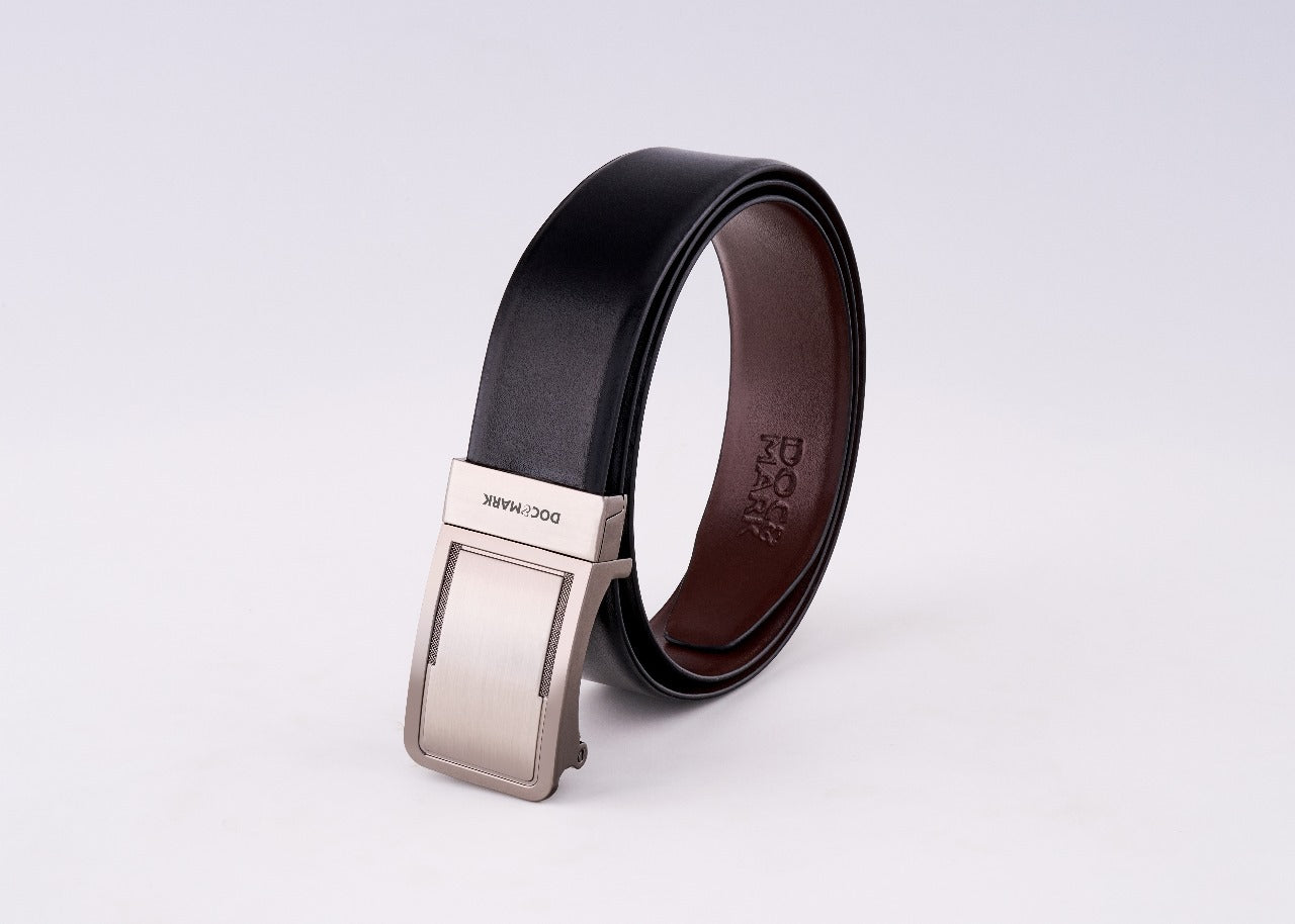 Premium Leather Men Auto Lock Turning Buckle Belt ALT71REV