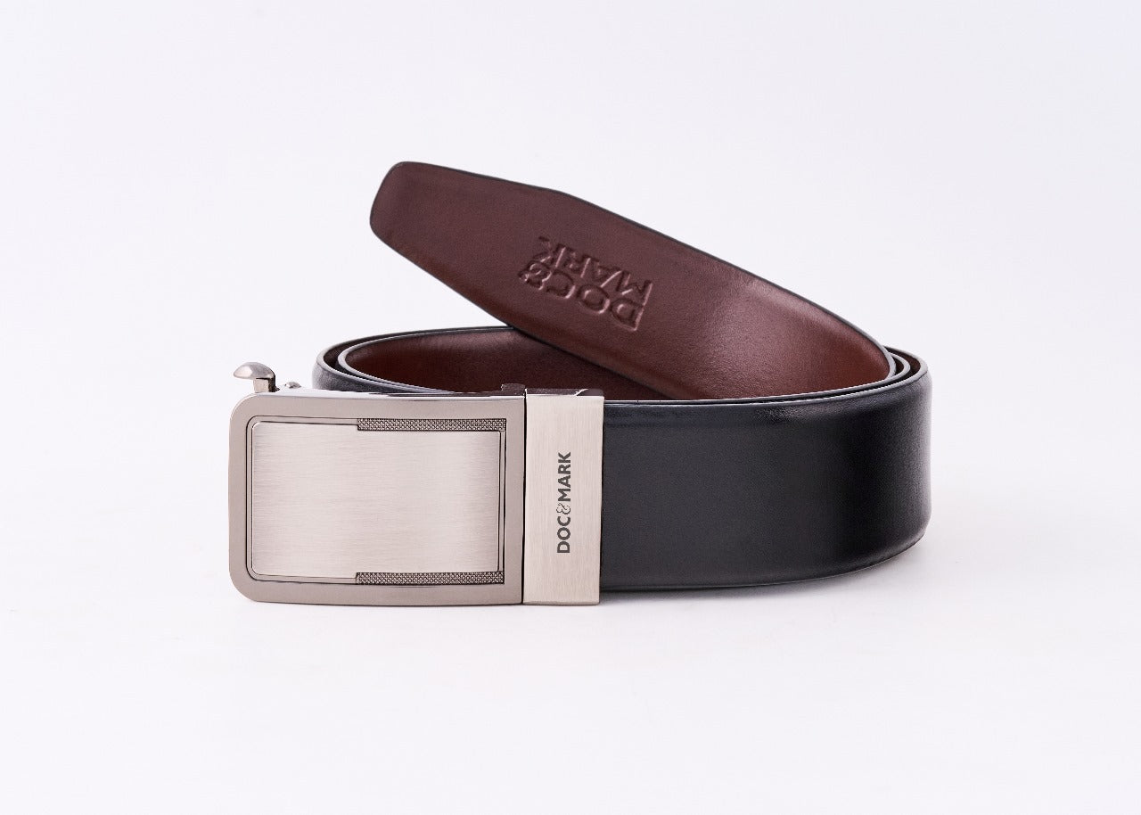 Premium Leather Men Auto Lock Turning Buckle Belt ALT71REV