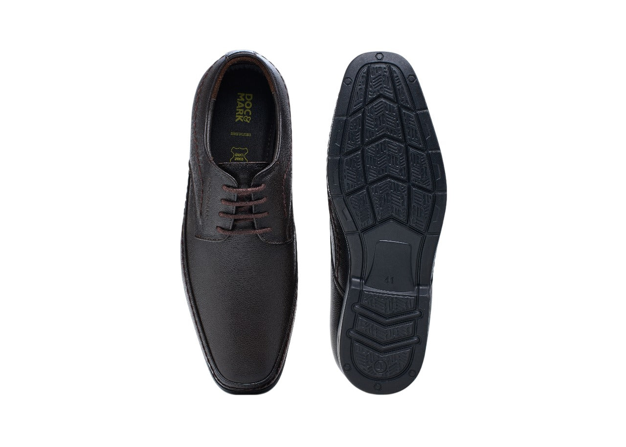 Airport-Friendly Leather Shoes 636 BK / DBN