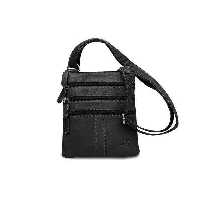Leather Small Sling Bag - M024BN/BK