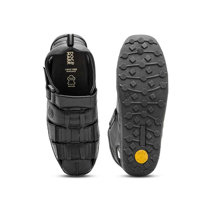 Leather Sandals for Men - 1056 BK