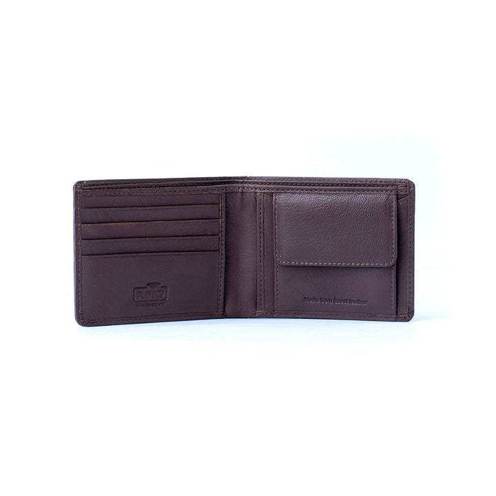 Genuine Quality Leather Solid Bi-Fold Wallet's For Men - MNDN48 BK/BN